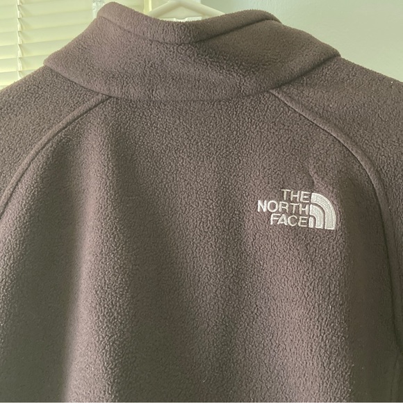 THE NORTH FACE Fleece Fuzzy Full Zip Jacket Women’s Size Medium M Dark Brown - Picture 5 of 7